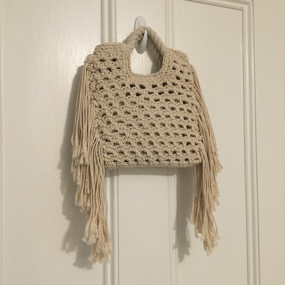 Who What Wear Mini Crochet Fringe Bag - Picture 2 of 5